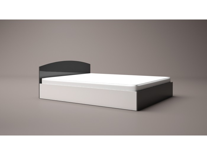 Легло Аполо 6 + матрак (антрацит гланц/бяло гланц)